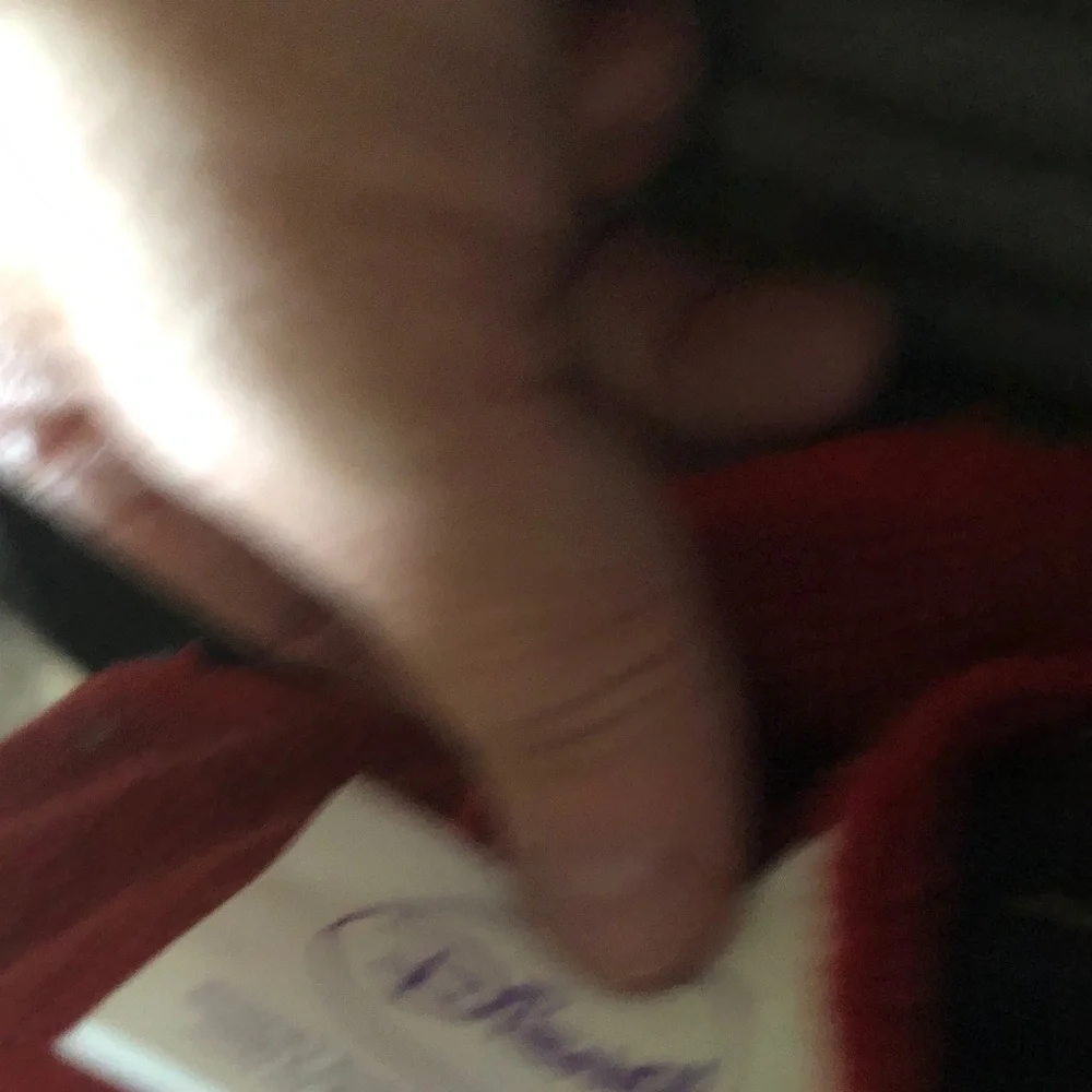 Red Knit wash cloth